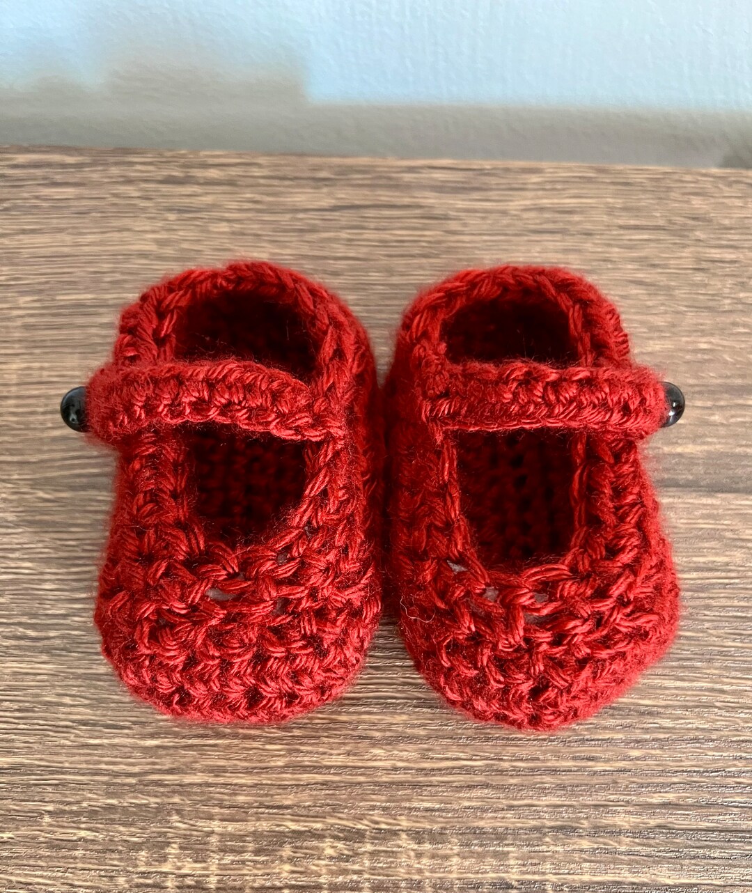 Crochet Baby Mary Jane Booties Etsy