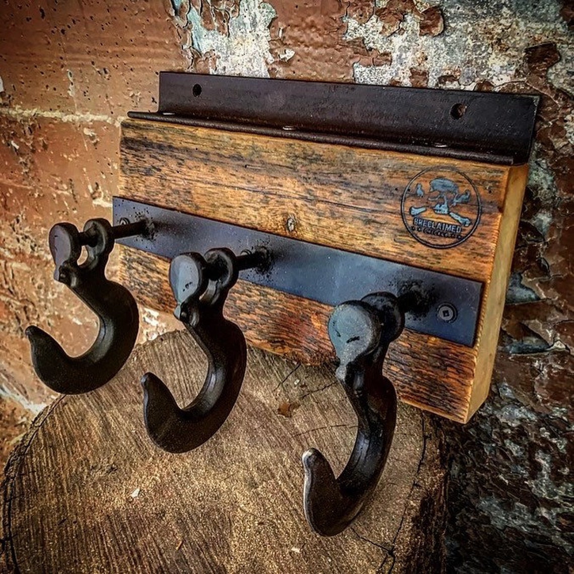 Tow Hook Rustic Industrial Coat Rack Wall Hanging Etsy
