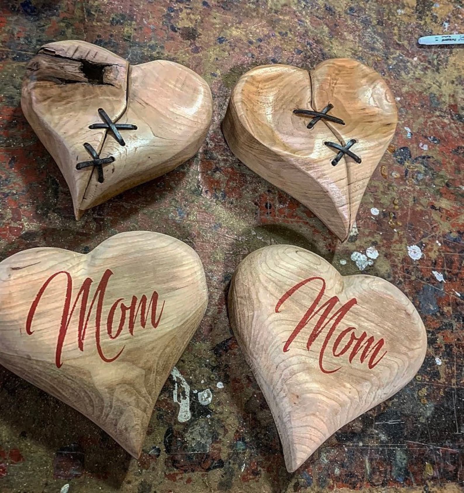 Heart Wall Decor Rustic Wood Art for Living Room Wooden Heart Etsy