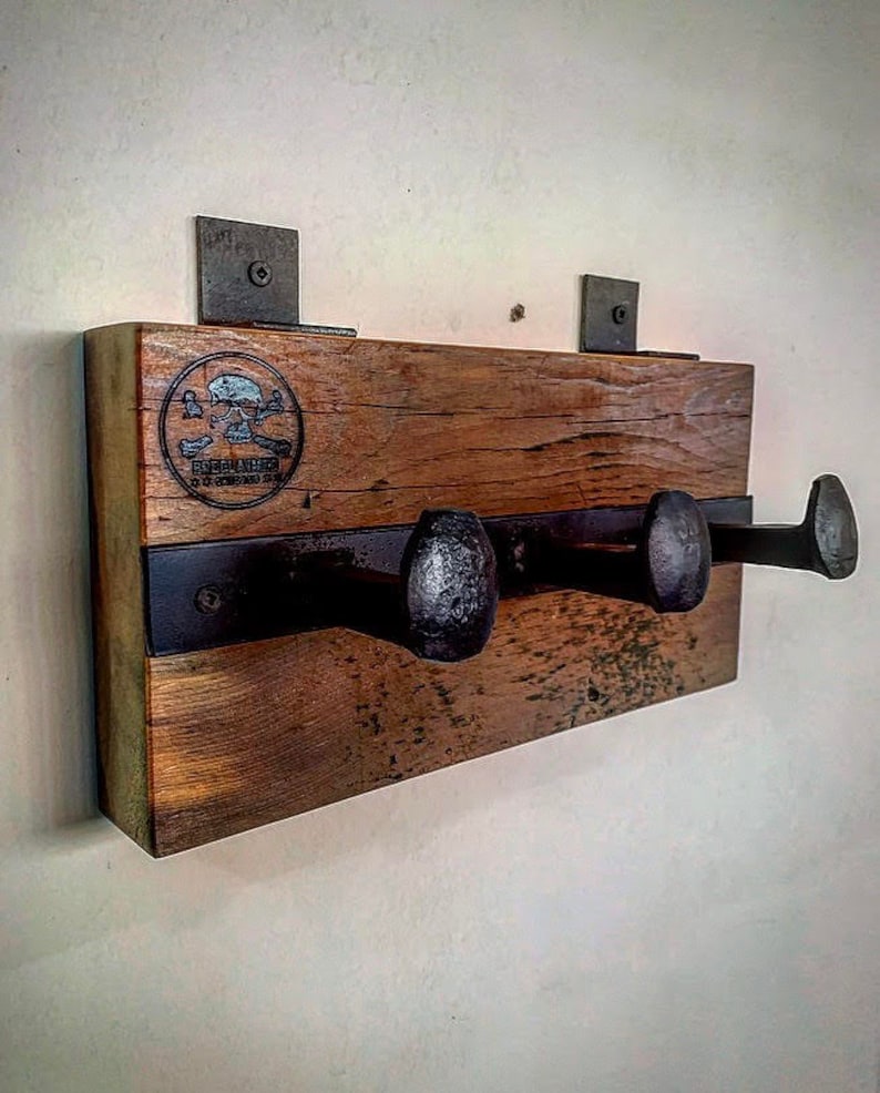 Farmhouse Coat Rack Wall Mount Coat Hanger in Rustic Style Etsy