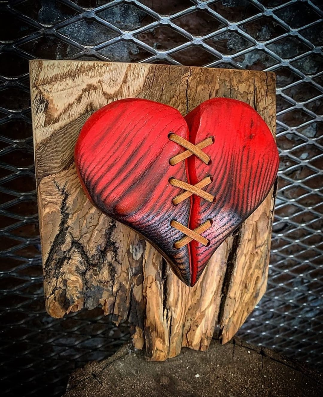 Wooden Heart Art Wall Wood Carving Perfect Wedding Gift Present
