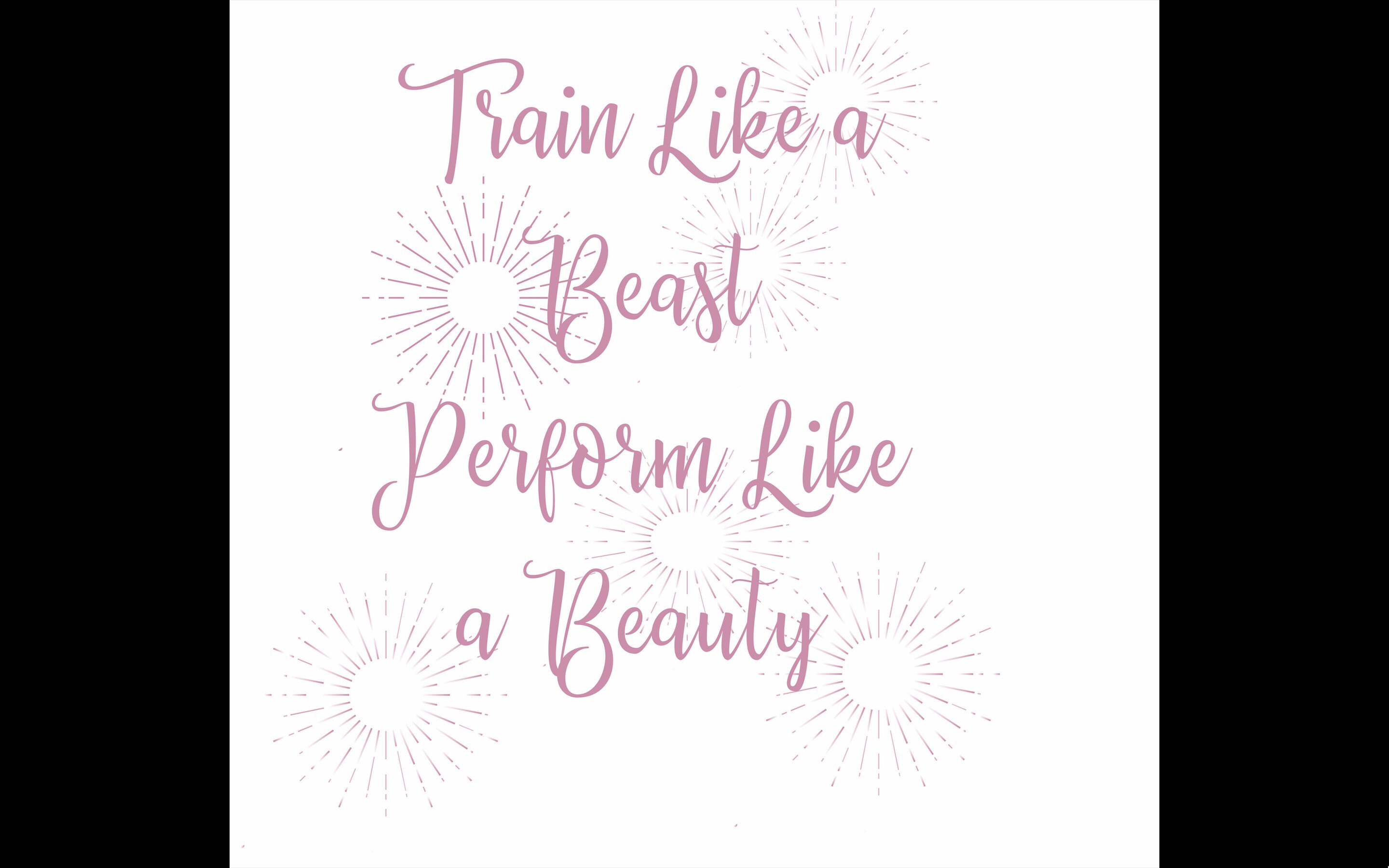 Train Like A Beast Perform Like A Beauty Shirt Teen Gymnast - Etsy