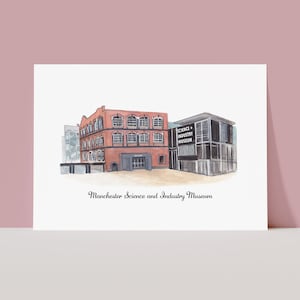 Manchester Science and Industry Museum | Watercolour Wall Art Print | A5 | Manchester Landmarks