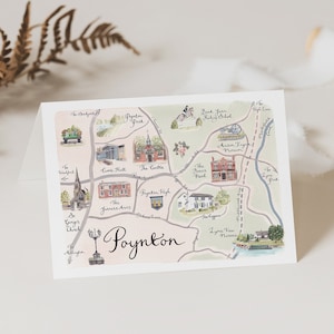 de voeux Poynton | Mini impression | Carte illustrée