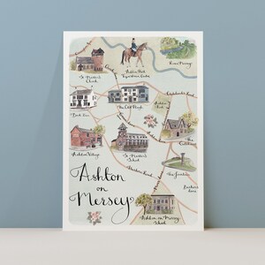 Ashton-on-Mersey - Carte illustrée