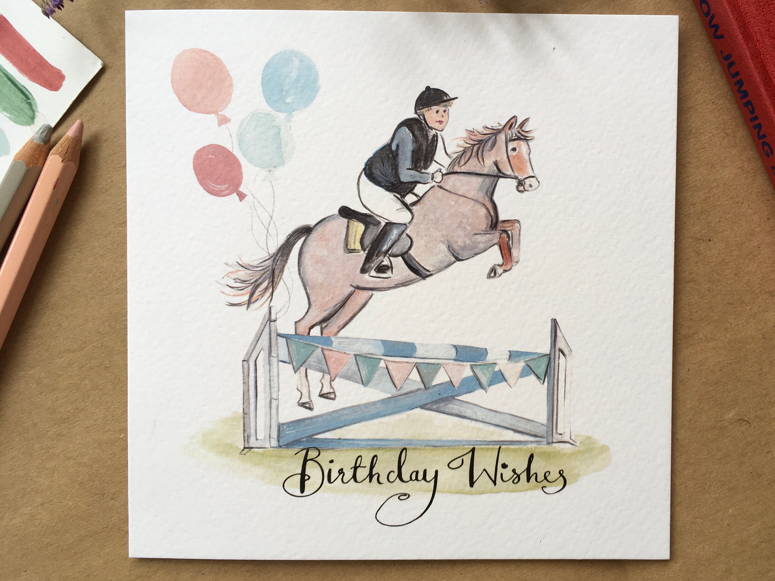 Horse Birthday Card Equestrian Horserider Ponies Pony Etsy UK