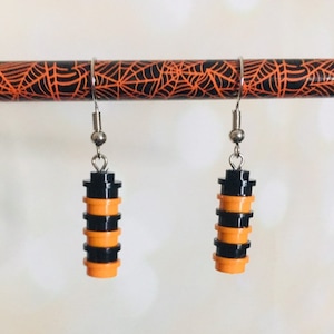 Halloween Earrings, brick earrings, dangle earrings
