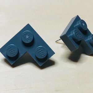 brick earrings, stud earrings, gray earrings