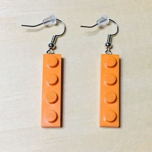 brick earrings, Halloween earrings, dangle earrings