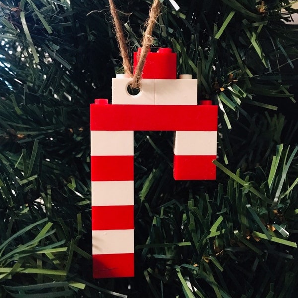 Candy Cane Christmas Ornament, brick ornament