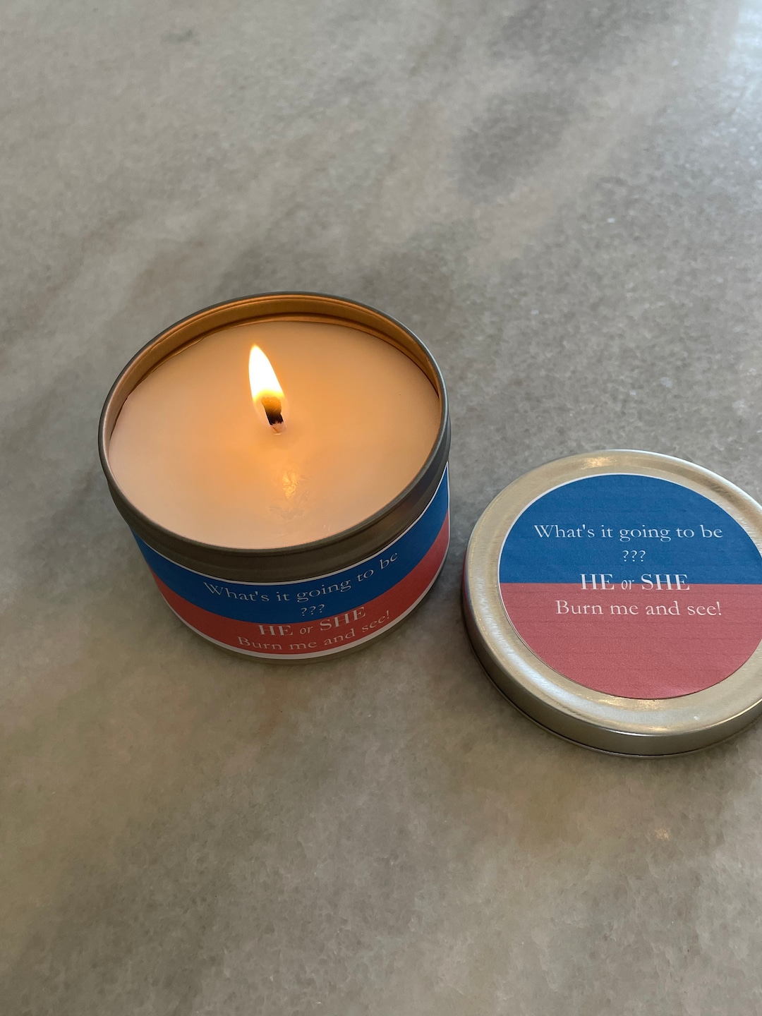 Gender Reveal Candle Baby Candle Baby Shower Gift Baby Gift Gender