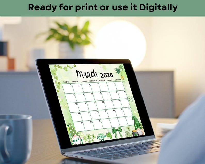 March Calendar 2026 | Editable , Printable &amp; Fillable Calendar | PDF ...