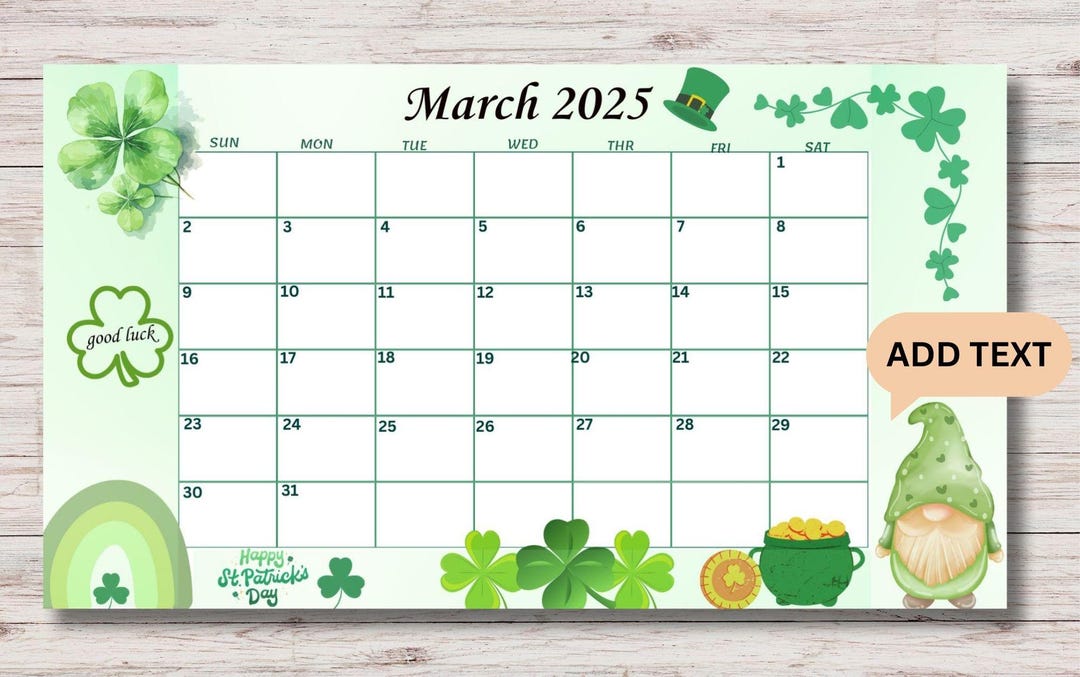 Editable March 2025 Calendar Fillable & Printable Planner for Work ...