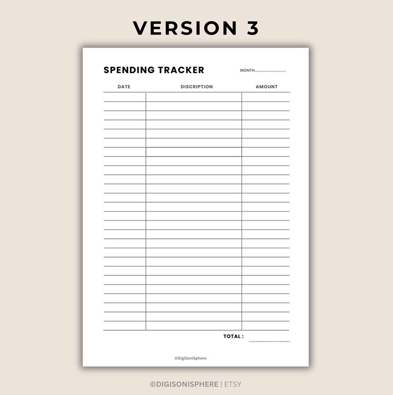 Printable Monthly Expense Tracker | Budget Planner PDF | A4 A5 Letter ...