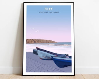 Filey Yorkshire Poster Print: Seaside Wall Art