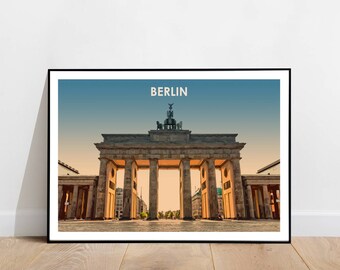 Brandenburg Gate Berlin Poster: Giclee Architecture Print