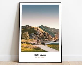 Dovedale Peak District Poster: Giclee Art Print
