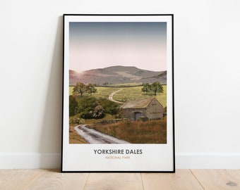 Yorkshire Dales Landscape Print: Hiking Gift, Location Art