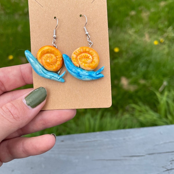 Gary the snail earrings