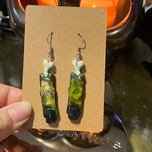 Zombie finger earrings