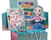 Mermaid Gift Box in a Giant Treasure Chest Mermaid Birthday Box Mermaid Gift for Girls Surprise Box with Mermaid Toys Inside