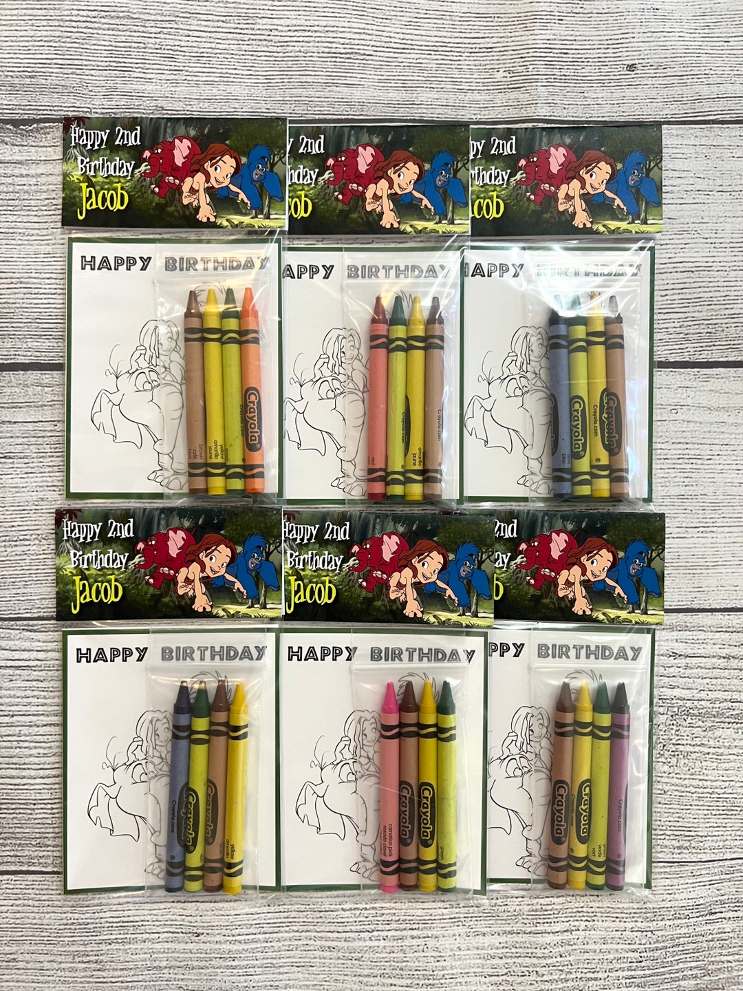 Jungle Book Party Favors. Kids Coloring Packs. Tarzan Birthday Etsy