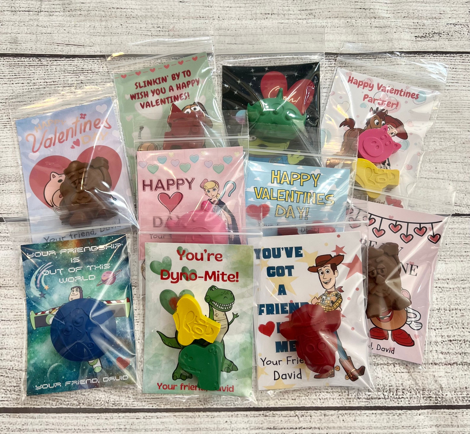 Toy Story Valentine Cards. February 14th. Valentines Day. Etsy