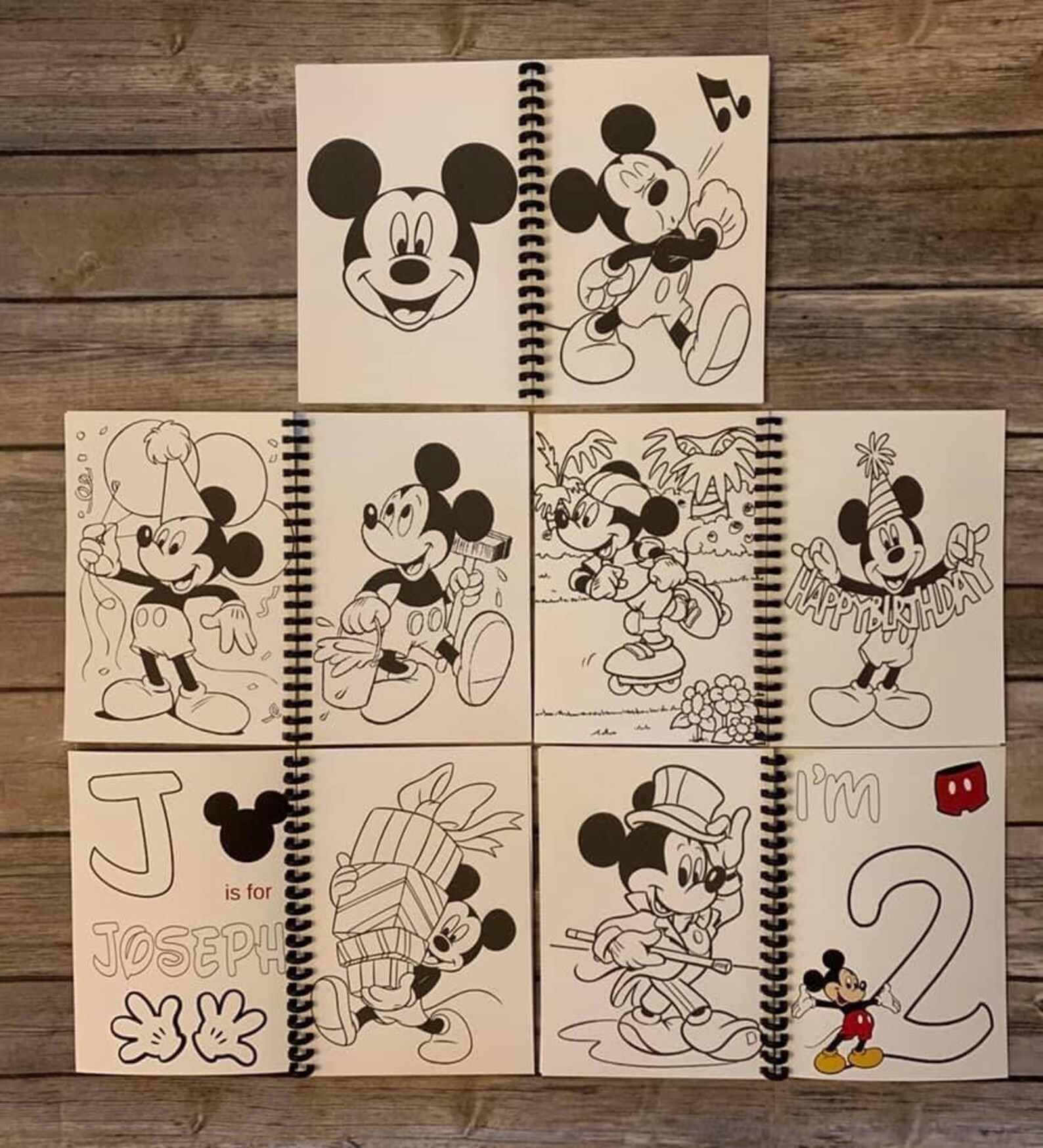 Mickey Mouse Coloring Book Birthday Favors-personalized-mickey - Etsy