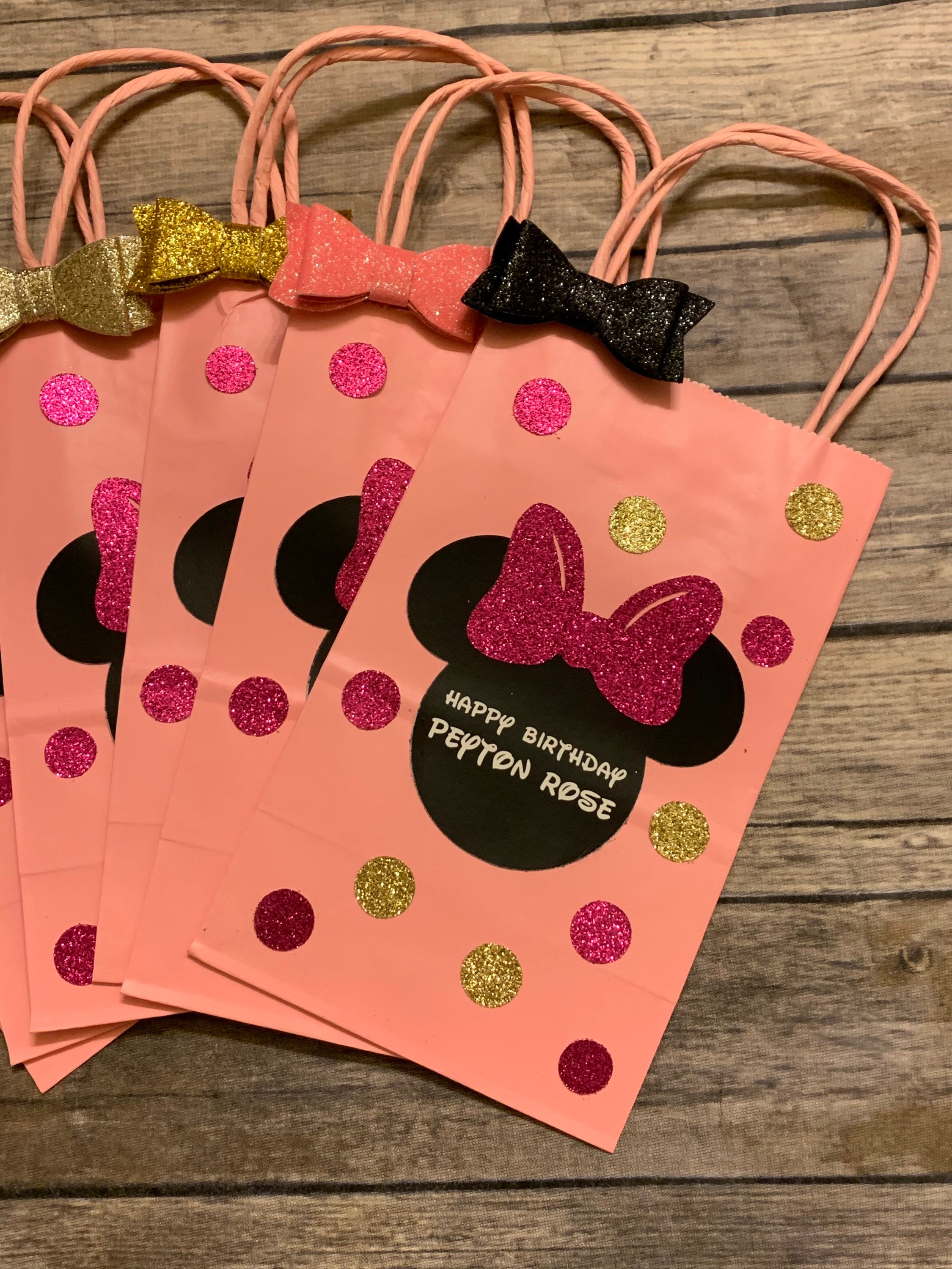Minnie Mouse Gift Bags. Minnie Mouse Birthday Party . Candy Etsy