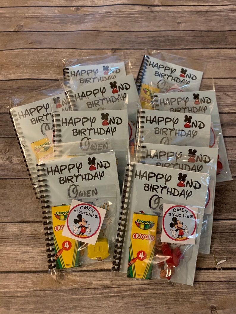 Mickey Mouse Coloring Book Birthday Favors-personalized-mickey | Etsy