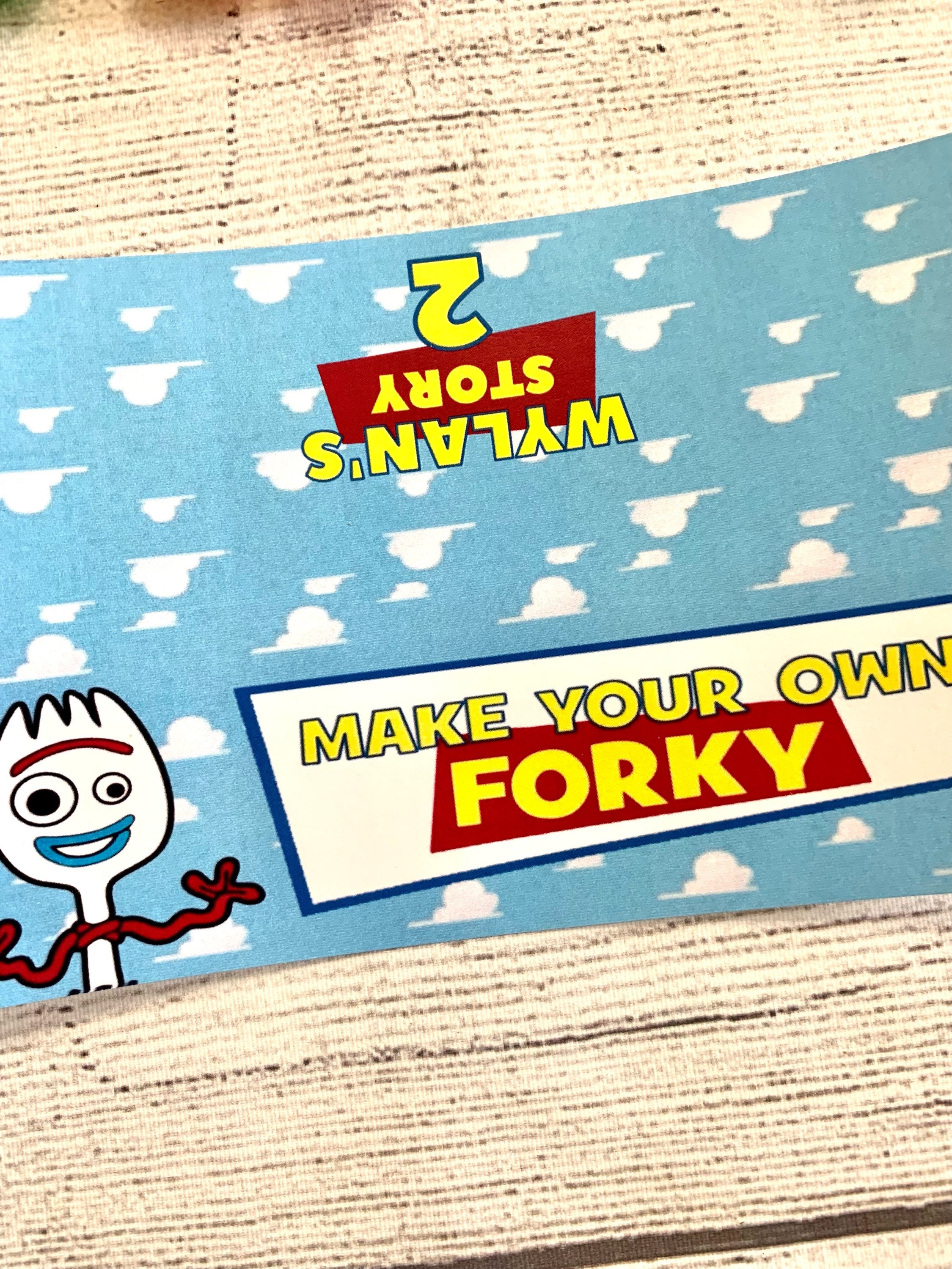 Toy Story. Make Your Own Forky Label. Toy Story Birthday Party - Etsy