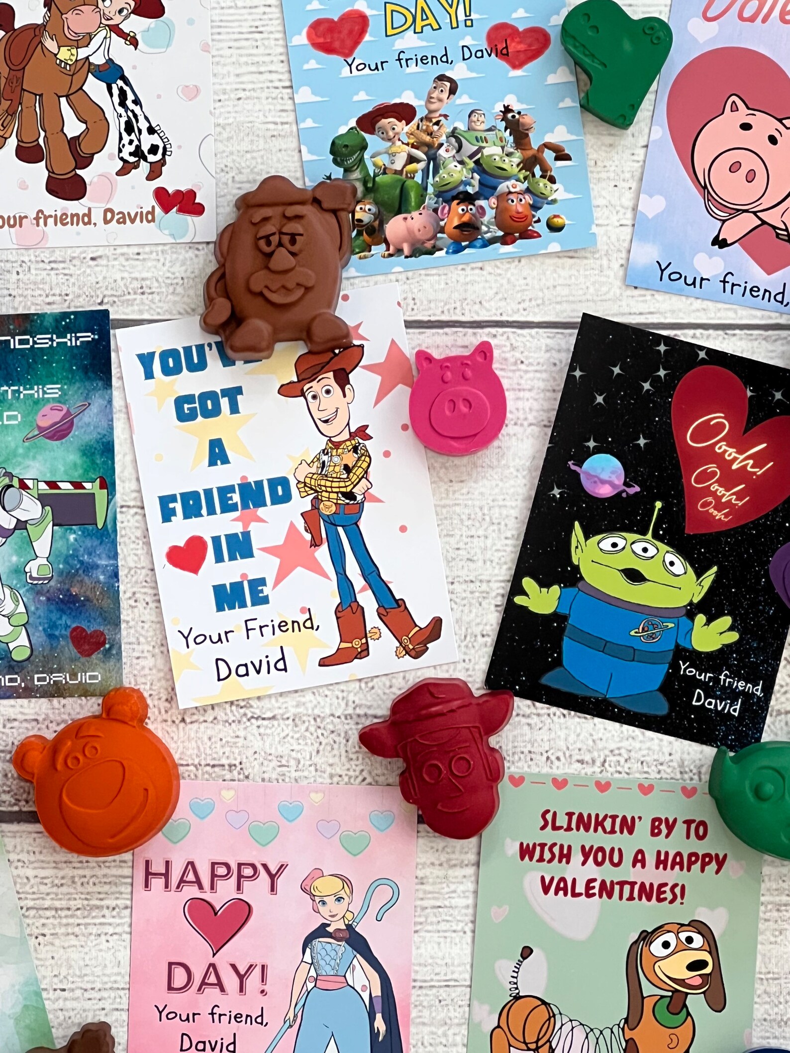 Toy Story Valentine Cards. February 14th. Valentines Day. Etsy