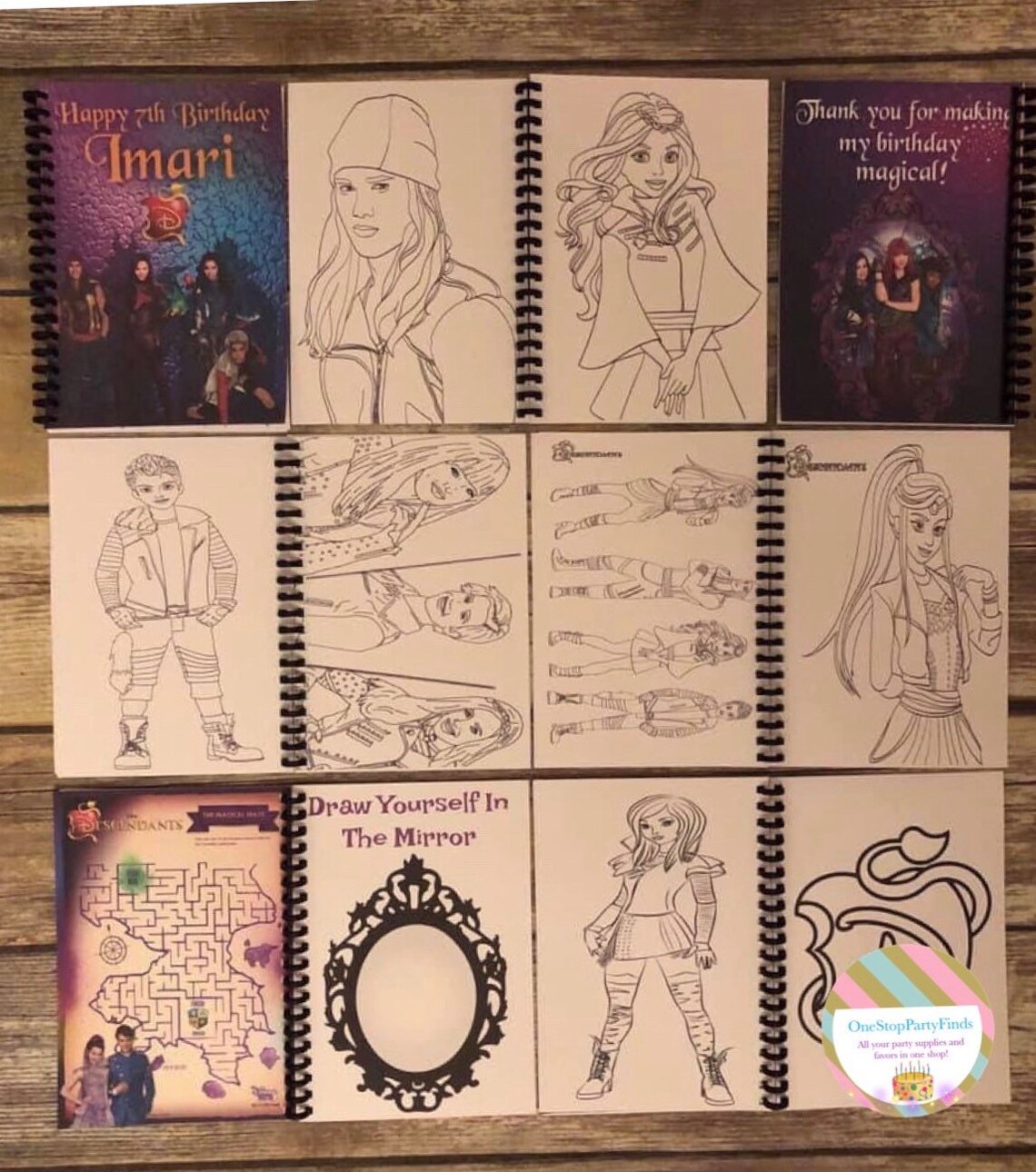 Descendants Coloring Books. Apple crayons. Descendants | Etsy