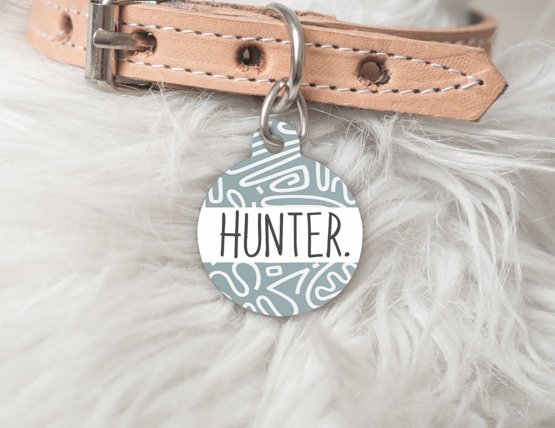 Blue Hunter Dog Tag Cat Tag Pet ID Tags Personalised Name Etsy Australia