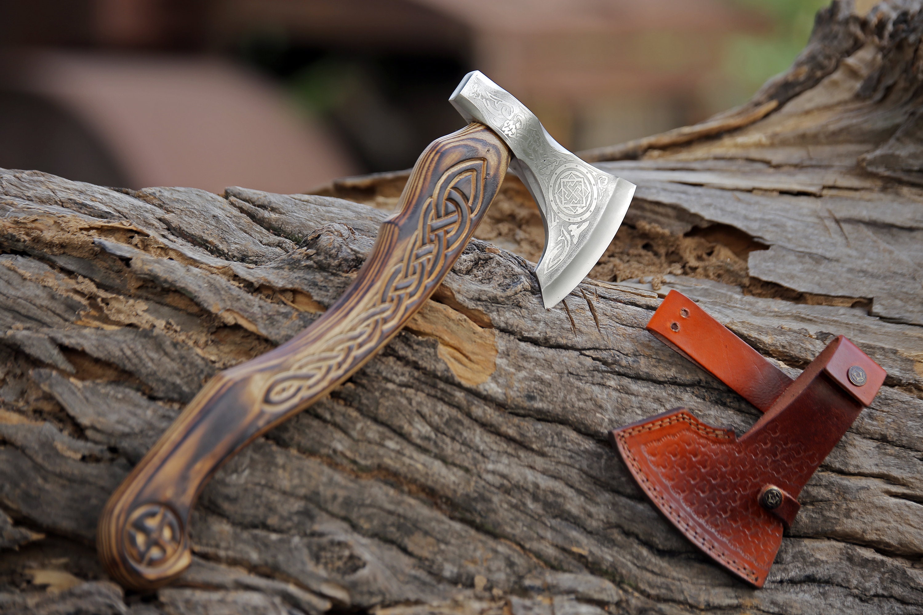 Viking Bearded Axes Scandinavian Axe with Leather Sheath | Etsy