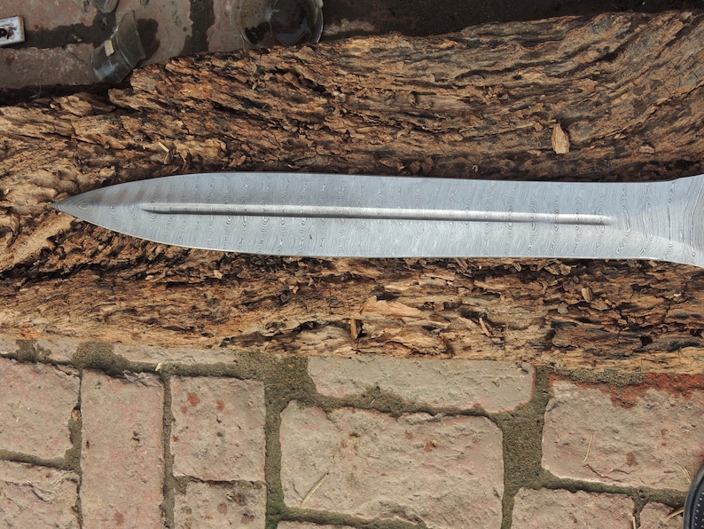 Damascus Steel Sword Blank Blade Etsy