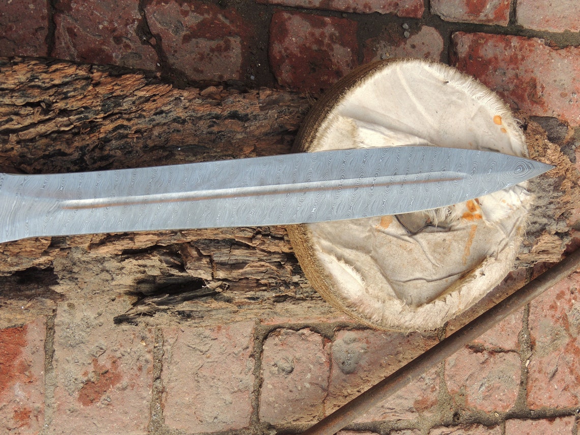 Damascus Steel Sword Blank Blade Etsy