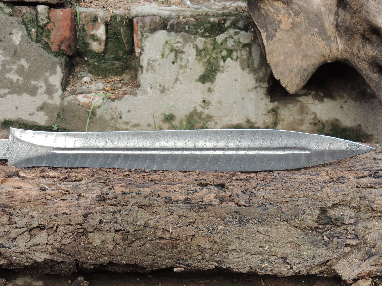 Damascus Steel Sword Blank Blade Etsy