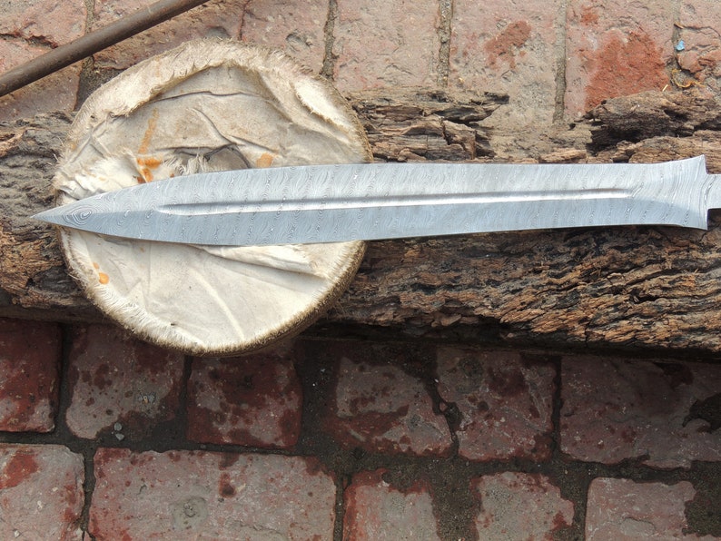 Damascus Steel Sword Blank Blade Etsy