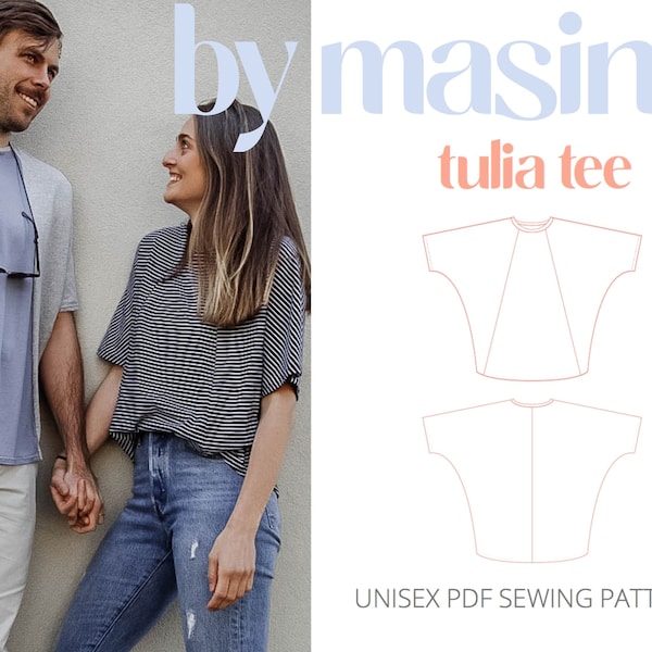 T-shirt Sewing Pattern, Tee PDF Pattern for Women, Tshirt Pattern for Men, Gender Neutral Shirt Sewing Pattern, PDF pattern