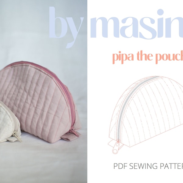 Pouch PDF Sewing Pattern, Bag Sewing Pattern, DIY Purse Sewing Pattern, Easy Beginner Sewing Pattern, Make Up Bag Sewing Pattern, DIY Bag