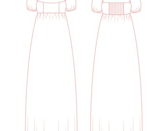 Maxi Dress Sewing Pattern, Bridgerton Style Dress Pattern, Regency Dress  PDF Pattern, Daphne Maxi Dress Pattern, Easy Maxi Dress Pattern - Etsy