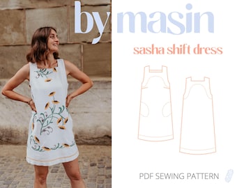 Sasha Shift mini Dress PDF Schnittmuster