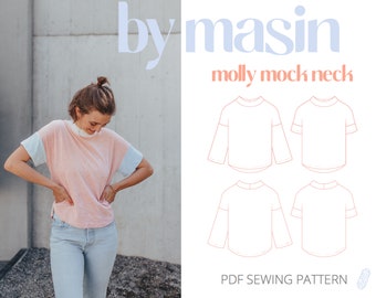 T-Shirt Schnittmuster, Pullover PDF Schnittmuster, T-Shirt Schnittmuster, Pullover Digitales Schnittmuster, Shirt Schnittmuster, Pullover Druckbares Schnittmuster