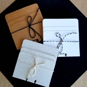 90ct. Variety Pack Rolodex Cards - Rounded Corners - 3 tiered sizes - recycled 65lb cardstock Kraft White Parchment