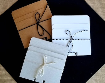 90ct. Variety Pack Rolodex Cards - Rounded Corners - 3 tiered sizes - recycled 65lb cardstock Kraft White Parchment