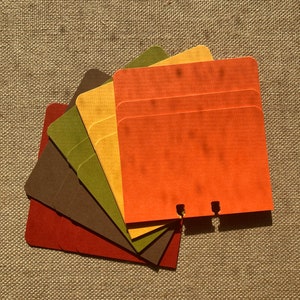 30ct. Autumn Hues Rolodex Cards Rounded Corners - 3 tiered sizes - 65lb cardstock - refill memorydex cards
