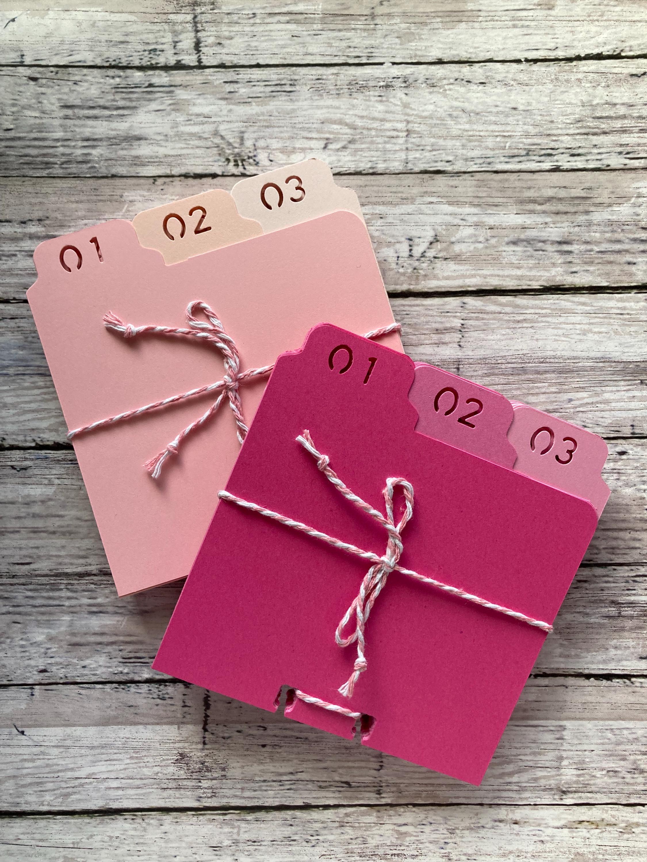 Discontinued* 1 Thru 31 Vintage Pink Ombré Rolodex Dividers - 110lb ...