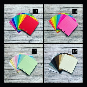 120ct. Variety Pack Rolodex Cards - Rounded Corners - 3 tiered sizes - recycled 65lb cardstock Rainbow Neon Pastel Neutral