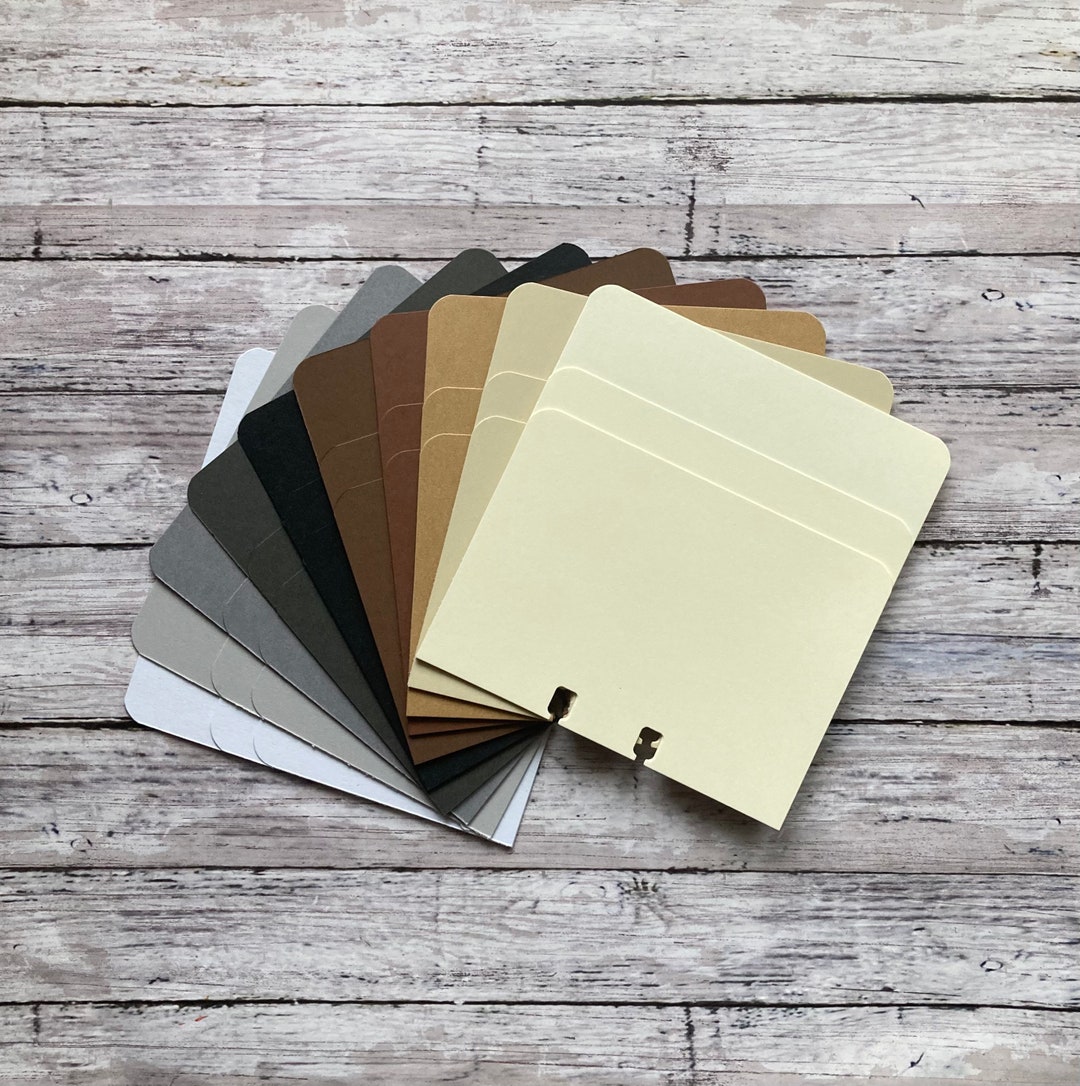 30ct. Neutral Gradient Rolodex Cards Rounded Corners 3 Tiered Sizes